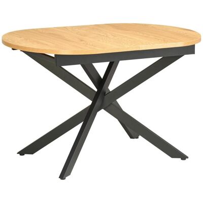 Mid.you Esstisch , Schwarz, Eichefarben , Metall, Holzwerkstoff , oval , Flachrohr , 90x75x120-160 cm , ausziehbar , Esszimmer, Esstische, Esstische ausziehbar Mid.you Esstisch , Schwarz, Eichefarben , Metall, Holzwerkstoff , oval , Flachrohr , 90x75x120-160 cm , ausziehbar , Esszimmer, Esstische, Esstische ausziehbar