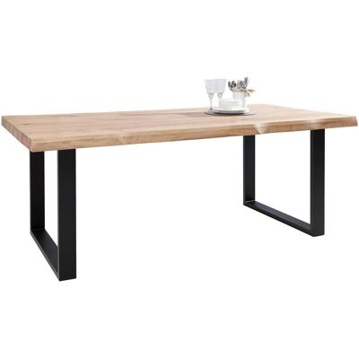 Landscape Esstisch , Schwarz, Eichefarben , Holz , Wildeiche , massiv , rechteckig , U-Form , 100x75x200 cm , FSC , Esszimmer, Esstische, Holztische, Massivholztische Landscape Esstisch , Schwarz, Eichefarben , Holz , Wildeiche , massiv , rechteckig , U-Form , 100x75x200 cm , FSC , Esszimmer, Esstische, Holztische, Massivholztische