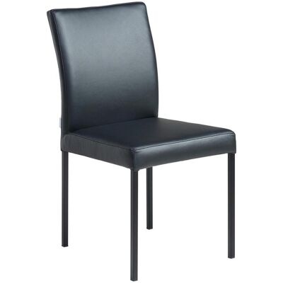 Livetastic Stuhl , Schwarz , Metall, Leder , Echtleder , Büffelleder , eckig , 45.5x86x57.5 cm , Esszimmer, Stühle, Lederstühle Livetastic Stuhl , Schwarz , Metall, Leder , Echtleder , Büffelleder , eckig , 45.5x86x57.5 cm , Esszimmer, Stühle, Lederstühle