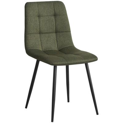 Stylife Stuhl , Grün, Schwarz , Metall, Textil , konisch , 45x86.5x55 cm , Esszimmer, Stühle, Esszimmerstühle Stylife Stuhl , Grün, Schwarz , Metall, Textil , konisch , 45x86.5x55 cm , Esszimmer, Stühle, Esszimmerstühle