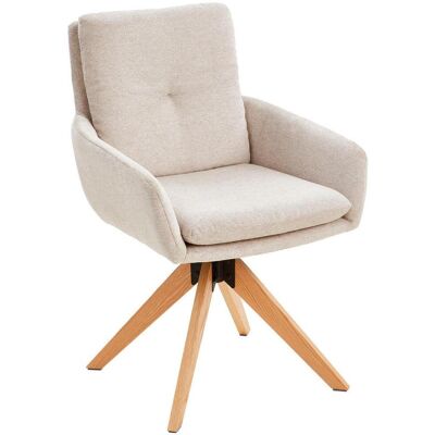 Livetastic Armlehnstuhl , Creme , Holz, Metall, Textil , Eiche , massiv , Füllung: Schaumstoff , konisch , 58x91x63.5 cm , Sitzfläche 360° drehbar , Esszimmer, Stühle, Polsterstühle Livetastic Armlehnstuhl , Creme , Holz, Metall, Textil , Eiche , massiv , Füllung: Schaumstoff , konisch , 58x91x63.5 cm , Sitzfläche 360° drehbar , Esszimmer, Stühle, Polsterstühle