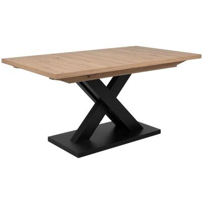P & B Esstisch , Schwarz, Eiche Artisan , Holzwerkstoff , rechteckig , X-Form , 90x76x160-200 cm , ausziehbar , Esszimmer, Esstische, Esstische ausziehbar P & B Esstisch , Schwarz, Eiche Artisan , Holzwerkstoff , rechteckig , X-Form , 90x76x160-200 cm , ausziehbar , Esszimmer, Esstische, Esstische ausziehbar