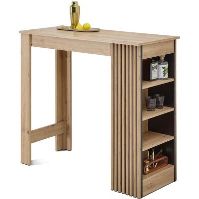 P & B Bartisch , Schwarz, Eiche Artisan , Holzwerkstoff , Streifen , 50x103x115 cm , Esszimmer, Esstische, Stehtische P & B Bartisch , Schwarz, Eiche Artisan , Holzwerkstoff , Streifen , 50x103x115 cm , Esszimmer, Esstische, Stehtische