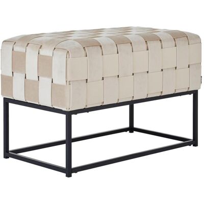 Xora Sitzbank , Schwarz, Beige , Metall, Textil , 71x47x41 cm , Esszimmer, Bänke, Sitzbänke Xora Sitzbank , Schwarz, Beige , Metall, Textil , 71x47x41 cm , Esszimmer, Bänke, Sitzbänke