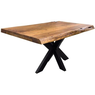 P & B Esstisch , Akaziefarben , Holz , Akazie , massiv , rechteckig , X-Form , 80x76x140 cm , Esszimmer, Esstische, Holztische, Massivholztische P & B Esstisch , Akaziefarben , Holz , Akazie , massiv , rechteckig , X-Form , 80x76x140 cm , Esszimmer, Esstische, Holztische, Massivholztische