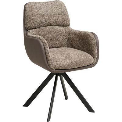 Livetastic Armlehnstuhl , Braun, Schwarz , Metall, Textil , Drehkreuz , 61x91x65 cm , Sitzfläche 360° drehbar , Esszimmer, Stühle, Polsterstühle Livetastic Armlehnstuhl , Braun, Schwarz , Metall, Textil , Drehkreuz , 61x91x65 cm , Sitzfläche 360° drehbar , Esszimmer, Stühle, Polsterstühle