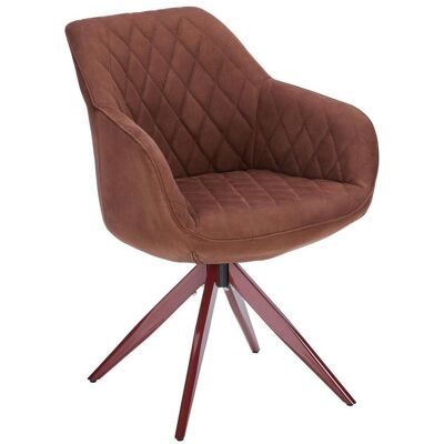 Livetastic Armlehnstuhl , Braun , Metall, Textil , Drehkreuz , 59x84x59 cm , Sitzfläche 360° drehbar , Esszimmer, Stuhl, Polsterstühle Livetastic Armlehnstuhl , Braun , Metall, Textil , Drehkreuz , 59x84x59 cm , Sitzfläche 360° drehbar , Esszimmer, Stuhl, Polsterstühle
