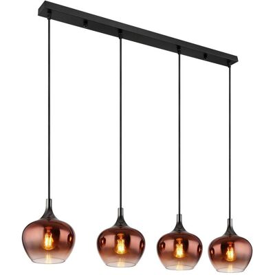 Collett's Monde Hängeleuchte , Schwarz, Kupferfarben , Metall, Glas , 18x120x100 cm , Lampen & Leuchten, Innenbeleuchtung, Hängelampen, Pendelleuchten Collett's Monde Hängeleuchte , Schwarz, Kupferfarben , Metall, Glas , 18x120x100 cm , Lampen & Leuchten, Innenbeleuchtung, Hängelampen, Pendelleuchten