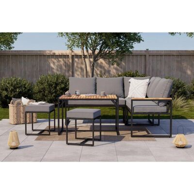 Ambia Garden Dining-Loungeset , Grau , Metall, Kunststoff, Textil , Füllung: Polyester,Polyester , 203x203 cm , rostfrei , Gartenmöbel, Gartengarnituren, Gartenmöbel-Sets Ambia Garden Dining-Loungeset , Grau , Metall, Kunststoff, Textil , Füllung: Polyester,Polyester , 203x203 cm , rostfrei , Gartenmöbel, Gartengarnituren, Gartenmöbel-Sets