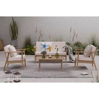 Ambia Garden Gartenmöbel-Set , Beige, Teakfarben , Holz, Textil , 4-teilig , Akazie , massiv , Füllung: Komfortschaum,Komfortschaum , 130x72x90 cm , Gartenmöbel, Gartengarnituren, Gartenmöbel-Sets Ambia Garden Gartenmöbel-Set , Beige, Teakfarben , Holz, Textil , 4-teilig , Akazie , massiv , Füllung: Komfortschaum,Komfortschaum , 130x72x90 cm , Gartenmöbel, Gartengarnituren, Gartenmöbel-Sets