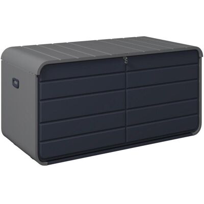 Ambia Garden Kissenbox , Anthrazit, Hellgrau , Metall, Kunststoff , 160x80x76 cm , Deckel, Rollen, rollbar, Tragegriff, UV-beständig, Gasdruckfeder , Gartenzubehör, Gartenboxen Ambia Garden Kissenbox , Anthrazit, Hellgrau , Metall, Kunststoff , 160x80x76 cm , Deckel, Rollen, rollbar, Tragegriff, UV-beständig, Gasdruckfeder , Gartenzubehör, Gartenboxen