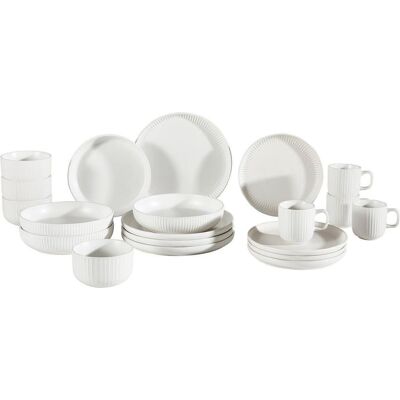 Novel Kombiservice , Weiss , Keramik , 20-teilig , 240 ml,240 ml,430 ml , Lfgb , robust , Geschirr, Geschirr-Sets, Kombiservice Novel Kombiservice , Weiss , Keramik , 20-teilig , 240 ml,240 ml,430 ml , Lfgb , robust , Geschirr, Geschirr-Sets, Kombiservice