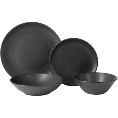 Novel Tafelservice , Schwarz , Keramik , 16-teilig , Abstraktes , lebensmittelecht , Geschirr, Geschirr-Sets, Tafelservice Novel Tafelservice , Schwarz , Keramik , 16-teilig , Abstraktes , lebensmittelecht , Geschirr, Geschirr-Sets, Tafelservice