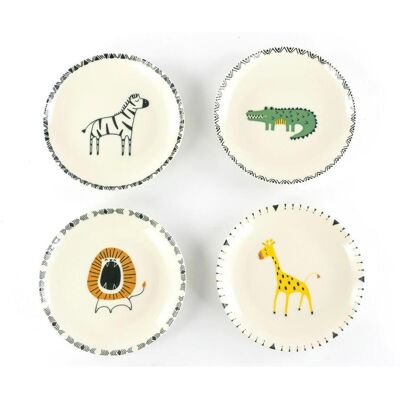 Creatable Tellerset , Mehrfarbig, Grauweiss , Keramik , 4-teilig , Tier , rund , stapelbar , Geschirr, Teller Creatable Tellerset , Mehrfarbig, Grauweiss , Keramik , 4-teilig , Tier , rund , stapelbar , Geschirr, Teller