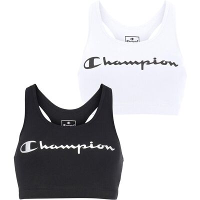 Sport-BH CHAMPION, Damen, Gr. XXL (42), N-Gr, schwarz-weiss (schwarz, weiß), Obermaterial: 95% Baumwolle, 5% Elasthan, BHs Sport-BH Sport-BH CHAMPION, Damen, Gr. XXL (42), N-Gr, schwarz-weiss (schwarz, weiß), Obermaterial: 95% Baumwolle, 5% Elasthan, BHs Sport-BH
