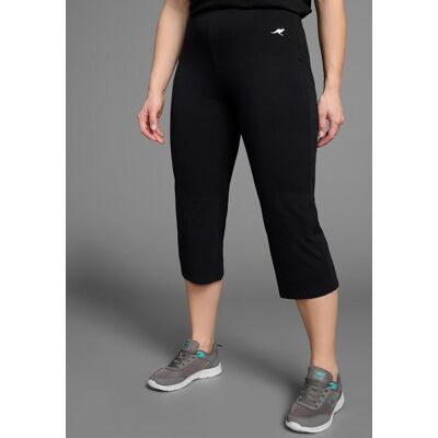 Sporthose KANGAROOS, Damen, Gr. 44/46, N-Gr, schwarz, Jersey, Obermaterial: 95% Baumwolle, 5% Elasthan, unifarben, schmal 3/4-Länge, Hosen Sporthose, Grosse Grössen Sporthose KANGAROOS, Damen, Gr. 44/46, N-Gr, schwarz, Jersey, Obermaterial: 95% Baumwolle, 5% Elasthan, unifarben, schmal 3/4-Länge, Hosen Sporthose, Grosse Grössen
