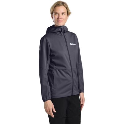 Softshelljacke JACK WOLFSKIN "FELDBERG HOODY W", Damen, Gr. S, grau (graphite), Obermaterial: 100% Polyester, Jacken Softshelljacke, für Wandern und Trekking, winddicht, wasserabweisend, atmungsaktiv Softshelljacke JACK WOLFSKIN "FELDBERG HOODY W", Damen, Gr. S, grau (graphite), Obermaterial: 100% Polyester, Jacken Softshelljacke, für Wandern und Trekking, winddicht, wasserabweisend, atmungsaktiv