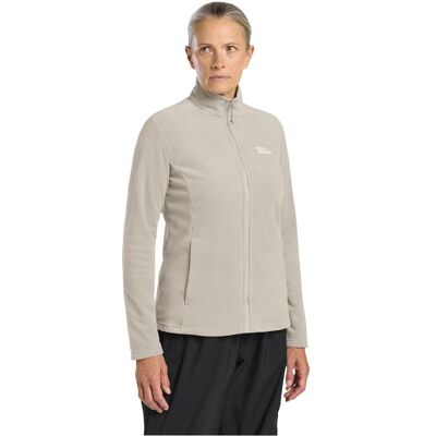Fleecejacke JACK WOLFSKIN "TAUNUS", Damen, Gr. XXL, beige (pale sand), Fleece, Obermaterial: 100% Polyester, normal, Jacken Fleecejacke, leichter, dehnbarer, atmungsaktiver Midlayer, Übergangsjacke Fleecejacke JACK WOLFSKIN "TAUNUS", Damen, Gr. XXL, beige (pale sand), Fleece, Obermaterial: 100% Polyester, normal, Jacken Fleecejacke, leichter, dehnbarer, atmungsaktiver Midlayer, Übergangsjacke