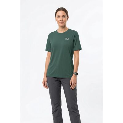 Funktionsshirt JACK WOLFSKIN "VONNAN S/S T W", Damen, Gr. L (42/44), sago palm, Obermaterial: 100% Polyester, Shirts Funktionsshirt Funktionsshirt JACK WOLFSKIN "VONNAN S/S T W", Damen, Gr. L (42/44), sago palm, Obermaterial: 100% Polyester, Shirts Funktionsshirt