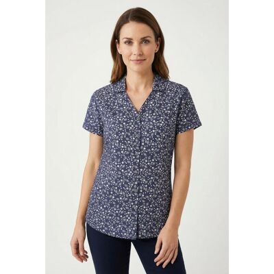 Funktionsbluse KILLTEC "KOS 86 WMN WVN SHRT", Damen, Gr. 48, blau (nachtblau), Obermaterial: 92% Polyester, 8% Elasthan, Blusen Funktionsbluse, für Wandern und sportliche Aktivitäten, aus Polyester und Elasthan Funktionsbluse KILLTEC "KOS 86 WMN WVN SHRT", Damen, Gr. 48, blau (nachtblau), Obermaterial: 92% Polyester, 8% Elasthan, Blusen Funktionsbluse, für Wandern und sportliche Aktivitäten, aus Polyester und Elasthan