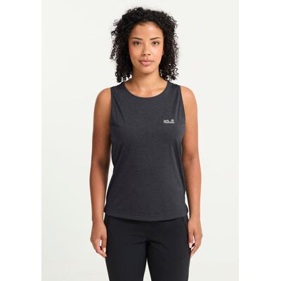 Tanktop JACK WOLFSKIN "WILDTRAIL TANK TOP W", Damen, Gr. L (42/44), phantom, Obermaterial: 100% Polyester, normal, Rundhals, Tops Tanktop Tanktop JACK WOLFSKIN "WILDTRAIL TANK TOP W", Damen, Gr. L (42/44), phantom, Obermaterial: 100% Polyester, normal, Rundhals, Tops Tanktop