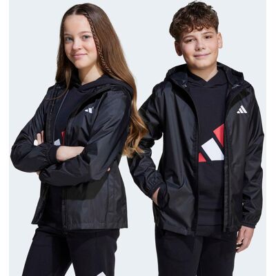 Regenjacke ADIDAS SPORTSWEAR "J RAIN JKT", Mädchen, Gr. 140, schwarz, Obermaterial: 100% Polyester, normal, Jacken Regenjacke, für Kinder, mit climaproof, aus Polyester, in normaler Länge Regenjacke ADIDAS SPORTSWEAR "J RAIN JKT", Mädchen, Gr. 140, schwarz, Obermaterial: 100% Polyester, normal, Jacken Regenjacke, für Kinder, mit climaproof, aus Polyester, in normaler Länge