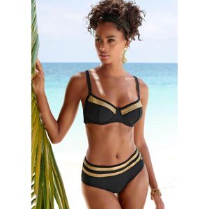 Bügel-Bikini-Top LASCANA "Elodie", Damen, Gr. 40, Cup B, gold (schwarz, goldfarben), Recycling-Polyamid, unifarben mit Farbeinsatz, Bikini-Oberteile Bügel-Bikini-Top, mit trendigem Materialeinsatz Bügel-Bikini-Top LASCANA "Elodie", Damen, Gr. 40, Cup B, gold (schwarz, goldfarben), Recycling-Polyamid, unifarben mit Farbeinsatz, Bikini-Oberteile Bügel-Bikini-Top, mit trendigem Materialeinsatz