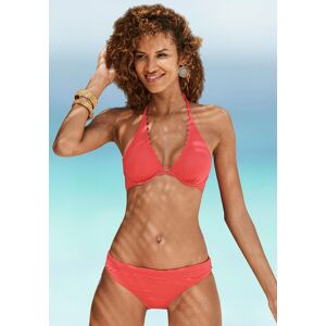 Bikini-Hose LASCANA "Scallop", Damen, Gr. 40, N-Gr, rot, Microfaser, Polyamid, unifarben, Badehosen Bikini-Hose, mit Umschlagbund Bikini-Hose LASCANA "Scallop", Damen, Gr. 40, N-Gr, rot, Microfaser, Polyamid, unifarben, Badehosen Bikini-Hose, mit Umschlagbund