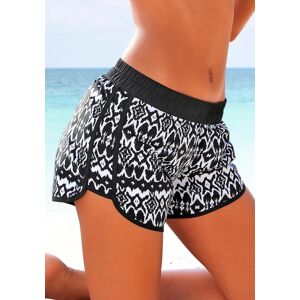 Badeshorts LASCANA, Damen, Gr. 36, N-Gr, schwarz (schwarz, bedruckt), Microfaser, Polyester, bedruckt, Badehosen Badeshorts, im kontrastreichen Alloverprint Badeshorts LASCANA, Damen, Gr. 36, N-Gr, schwarz (schwarz, bedruckt), Microfaser, Polyester, bedruckt, Badehosen Badeshorts, im kontrastreichen Alloverprint
