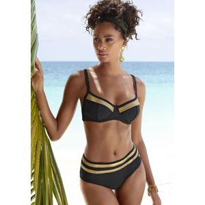 Bikini-Hose LASCANA "Elodie", Damen, Gr. 38, N-Gr, gold (schwarz, goldfarben), Recycling-Polyamid, unifarben mit Farbeinsatz, Badehosen Bikini-Hose, mit trendigem Materialeinsatz Bikini-Hose LASCANA "Elodie", Damen, Gr. 38, N-Gr, gold (schwarz, goldfarben), Recycling-Polyamid, unifarben mit Farbeinsatz, Badehosen Bikini-Hose, mit trendigem Materialeinsatz