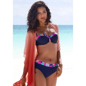 Bikini-Hose LASCANA, Damen, Gr. 42, N-Gr, bunt (navy, pink bedruckt), Recycling-Polyamid, bedruckt, Badehosen Bikini-Hose, mit seitlich regulierbarem Bund Bikini-Hose LASCANA, Damen, Gr. 42, N-Gr, bunt (navy, pink bedruckt), Recycling-Polyamid, bedruckt, Badehosen Bikini-Hose, mit seitlich regulierbarem Bund