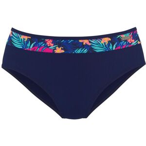 Bikini-Hose LASCANA, Damen, Gr. 44, N-Gr, bunt (navy, pink bedruckt), Recycling-Polyamid, bedruckt, Badehosen Bikini-Hose, mit bedruckter Blende am Bund Bikini-Hose LASCANA, Damen, Gr. 44, N-Gr, bunt (navy, pink bedruckt), Recycling-Polyamid, bedruckt, Badehosen Bikini-Hose, mit bedruckter Blende am Bund