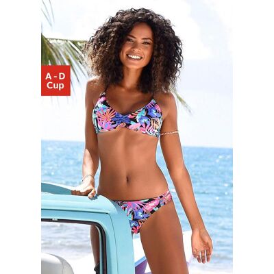 Triangel-Bikini-Top BENCH. "Pitch", Damen, Gr. 38, Cup A/B, bunt (schwarz, bedruckt), Microfaser, Polyamid, bedruckt, Bikini-Oberteile Triangel-Bikini-Top, mit stylischer Rückenlösung Triangel-Bikini-Top BENCH. "Pitch", Damen, Gr. 38, Cup A/B, bunt (schwarz, bedruckt), Microfaser, Polyamid, bedruckt, Bikini-Oberteile Triangel-Bikini-Top, mit stylischer Rückenlösung