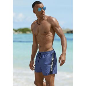 Badeshorts VENICE BEACH, Herren, Gr. S (46/48), N-Gr, blau (rauchblau), Microfaser, Recycling-Polyester, unifarben mit Farbeinsatz, Badehosen Badeshorts, mit grossem Markenschriftzug Badeshorts VENICE BEACH, Herren, Gr. S (46/48), N-Gr, blau (rauchblau), Microfaser, Recycling-Polyester, unifarben mit Farbeinsatz, Badehosen Badeshorts, mit grossem Markenschriftzug