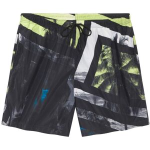 Badeshorts JOHN DEVIN, Herren, Gr. XL, N-Gr, bunt (schwarz, lime), Polyester, bedruckt, Badehosen Badeshorts, mit grafischen Elementen Badeshorts JOHN DEVIN, Herren, Gr. XL, N-Gr, bunt (schwarz, lime), Polyester, bedruckt, Badehosen Badeshorts, mit grafischen Elementen