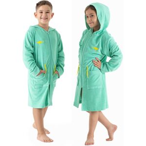 Kinderbademantel KANGAROOS "Kira, Ideal für Zuhause, Schwimmbad oder im Urlaub" Gr. 116, grün (seegrün), 116, Leichtfrottier, Hausmäntel, Kinderbademantel, modernen, sportliches Design, leuchtenden Akzenten Kinderbademantel KANGAROOS "Kira, Ideal für Zuhause, Schwimmbad oder im Urlaub" Gr. 116, grün (seegrün), 116, Leichtfrottier, Hausmäntel, Kinderbademantel, modernen, sportliches Design, leuchtenden Akzenten