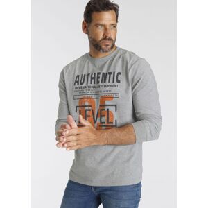 Langarmshirt MAN'S WORLD "neue Farbe", Herren, Gr. 5XL (72/74), grau (mittelgrau, melange), Jersey, Obermaterial: 90% Baumwolle, 10% Viskose, bedruckt, meliert, normal, Rundhals, Rippbündchen, Shirts Langarmshirt, Langarm, bedruckt, aus Baumwolle und Visk Langarmshirt MAN'S WORLD "neue Farbe", Herren, Gr. 5XL (72/74), grau (mittelgrau, melange), Jersey, Obermaterial: 90% Baumwolle, 10% Viskose, bedruckt, meliert, normal, Rundhals, Rippbündchen, Shirts Langarmshirt, Langarm, bedruckt, aus Baumwolle und Visk