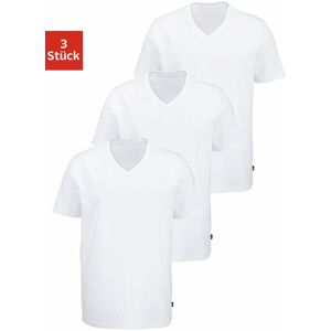 T-Shirt BRUNO BANANI, Herren, Gr. S, weiss (weiß), Jersey, Obermaterial: 95% Baumwolle, 5% Elasthan, unifarben, Basic, bequem hüftbedeckend, V-Ausschnitt, abgesteppte Kante, Shirts T-Shirt, mit V-Ausschnitt, perfekte Passform, aus elastischer Baumwolle T-Shirt BRUNO BANANI, Herren, Gr. S, weiss (weiß), Jersey, Obermaterial: 95% Baumwolle, 5% Elasthan, unifarben, Basic, bequem hüftbedeckend, V-Ausschnitt, abgesteppte Kante, Shirts T-Shirt, mit V-Ausschnitt, perfekte Passform, aus elastischer Baumwolle
