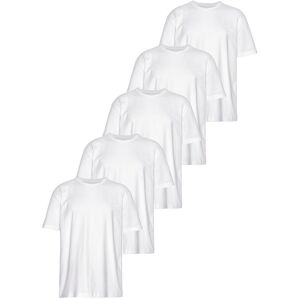 Rundhalsshirt MAN'S WORLD, Herren, Gr. 5XL (72/74), weiss (weiß), Single Jersey, Obermaterial: 100% Baumwolle, unifarben, Basic, regular fit, Rundhals, Shirts Rundhalsshirt, Kurzarm, Regular Fit, unifarben, Rundhals, aus Baumwolle Rundhalsshirt MAN'S WORLD, Herren, Gr. 5XL (72/74), weiss (weiß), Single Jersey, Obermaterial: 100% Baumwolle, unifarben, Basic, regular fit, Rundhals, Shirts Rundhalsshirt, Kurzarm, Regular Fit, unifarben, Rundhals, aus Baumwolle