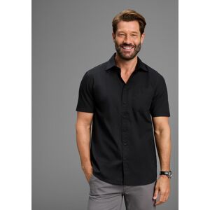 Kurzarmhemd MAN'S WORLD, Herren, Gr. 41/42 (L), N-Gr, schwarz (schwarz, uni), Obermaterial: 55% Baumwolle, 45% Polyester, unifarben, Basic, normal, gerader Abschluss, Hemden Kurzarmhemd, Kurzarm Kurzarmhemd MAN'S WORLD, Herren, Gr. 41/42 (L), N-Gr, schwarz (schwarz, uni), Obermaterial: 55% Baumwolle, 45% Polyester, unifarben, Basic, normal, gerader Abschluss, Hemden Kurzarmhemd, Kurzarm