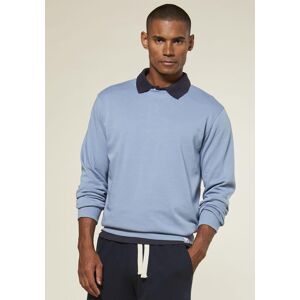 Sweatshirt KANGAROOS "mit Rundhalsausschnitt", Herren, Gr. XL (56/58), blau (hellblau), angeraute Sweatware, Obermaterial: 60% Baumwolle, 40% Polyester, unifarben, bequem normal, Rundhals, angesetztes Bündchen, Sweatshirts Sweatshirt, mit coolem Rippeinsa Sweatshirt KANGAROOS "mit Rundhalsausschnitt", Herren, Gr. XL (56/58), blau (hellblau), angeraute Sweatware, Obermaterial: 60% Baumwolle, 40% Polyester, unifarben, bequem normal, Rundhals, angesetztes Bündchen, Sweatshirts Sweatshirt, mit coolem Rippeinsa