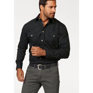 Langarmhemd ARIZONA, Herren, Gr. 47/48 (XXXL), N-Gr, schwarz, Obermaterial: 100% Baumwolle, unifarben, regular fit, mit Knöpfen, Hemden Langarmhemd, im Western-Stil Langarmhemd ARIZONA, Herren, Gr. 47/48 (XXXL), N-Gr, schwarz, Obermaterial: 100% Baumwolle, unifarben, regular fit, mit Knöpfen, Hemden Langarmhemd, im Western-Stil