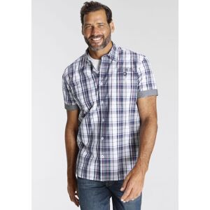 Kurzarmhemd MAN'S WORLD, Herren, Gr. S (37/38), N-Gr, bunt (blau, rot, weiß, kariert), Web, Obermaterial: 100% Baumwolle, kariert, bequem, mit Umschlag abgesteppt krempelbar, Hemden Kurzarmhemd, mit kleinem Brustprint Kurzarmhemd MAN'S WORLD, Herren, Gr. S (37/38), N-Gr, bunt (blau, rot, weiß, kariert), Web, Obermaterial: 100% Baumwolle, kariert, bequem, mit Umschlag abgesteppt krempelbar, Hemden Kurzarmhemd, mit kleinem Brustprint