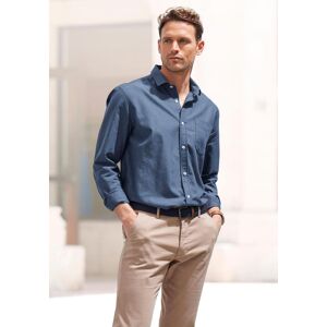 H.I.S. Langarmhemd H.I.S, Herren, Gr. M (39/40), N-Gr, blau (dunkelblau), Web, Obermaterial: 100% Baumwolle, unifarben, regular fit, Rundhals, Manschette, Hemden Langarmhemd, mit Kentkragen, Oxford-Qualität aus reiner Baumwolle H.I.S. Langarmhemd H.I.S, Herren, Gr. M (39/40), N-Gr, blau (dunkelblau), Web, Obermaterial: 100% Baumwolle, unifarben, regular fit, Rundhals, Manschette, Hemden Langarmhemd, mit Kentkragen, Oxford-Qualität aus reiner Baumwolle