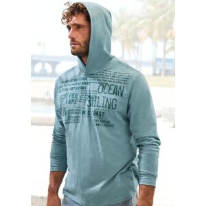 Kapuzenshirt JOHN DEVIN, Herren, Gr. 3XL, grün (petrol bedruckt), Slub, Obermaterial: 100% Baumwolle, bedruckt, regular fit, Rundhals, abgesteppte Kante, Shirts Kapuzenshirt, Langarmshirt bedruckt mit Kapuze aus strukturierter Baumwoll-Qualität Kapuzenshirt JOHN DEVIN, Herren, Gr. 3XL, grün (petrol bedruckt), Slub, Obermaterial: 100% Baumwolle, bedruckt, regular fit, Rundhals, abgesteppte Kante, Shirts Kapuzenshirt, Langarmshirt bedruckt mit Kapuze aus strukturierter Baumwoll-Qualität