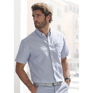 H.I.S. Kurzarmhemd H.I.S "Regular fit", Herren, Gr. XXXL (47/48), N-Gr, schwarz-weiss (anthrazit, weiß), Web, Obermaterial: 100% Baumwolle, gestreift, regular fit, Rundhals, abgesteppte Kante, Hemden Kurzarmhemd, Oxfordhemd kurzarm mit Button-down-Kragen H.I.S. Kurzarmhemd H.I.S "Regular fit", Herren, Gr. XXXL (47/48), N-Gr, schwarz-weiss (anthrazit, weiß), Web, Obermaterial: 100% Baumwolle, gestreift, regular fit, Rundhals, abgesteppte Kante, Hemden Kurzarmhemd, Oxfordhemd kurzarm mit Button-down-Kragen