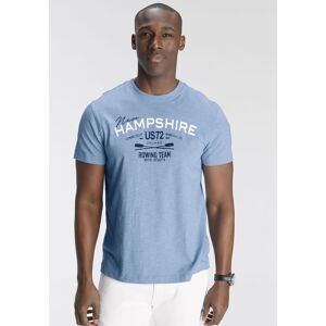 T-Shirt DELMAO, Herren, Gr. S (44/46), blau (hellblau melange), Single Jersey, Obermaterial: 90% Baumwolle, 10% Polyester, bedruckt, normal, Rundhals, Shirts T-Shirt, Kurzarm, lässige Passform, mit peppigem Print, Rundhals, casual T-Shirt DELMAO, Herren, Gr. S (44/46), blau (hellblau melange), Single Jersey, Obermaterial: 90% Baumwolle, 10% Polyester, bedruckt, normal, Rundhals, Shirts T-Shirt, Kurzarm, lässige Passform, mit peppigem Print, Rundhals, casual