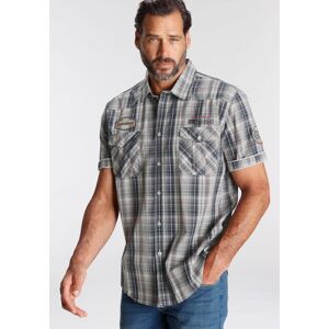 Kurzarmhemd MAN'S WORLD, Herren, Gr. M (39/40), N-Gr, weiss (blau, weiß, kariert), Web, Obermaterial: 100% Baumwolle, kariert, bequem normal, abgesteppt, Hemden Kurzarmhemd, im Karodesign Kurzarmhemd MAN'S WORLD, Herren, Gr. M (39/40), N-Gr, weiss (blau, weiß, kariert), Web, Obermaterial: 100% Baumwolle, kariert, bequem normal, abgesteppt, Hemden Kurzarmhemd, im Karodesign