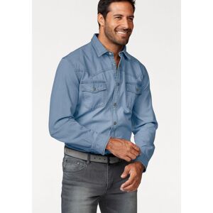 Jeanshemd ARIZONA, Herren, Gr. 49/50 (4XL), N-Gr, blau (bleached), Jeans, Obermaterial: 100% Baumwolle, unifarben, Basic, normal, mit Knöpfen, Hemden Jeanshemd, Western Stil Jeanshemd ARIZONA, Herren, Gr. 49/50 (4XL), N-Gr, blau (bleached), Jeans, Obermaterial: 100% Baumwolle, unifarben, Basic, normal, mit Knöpfen, Hemden Jeanshemd, Western Stil