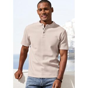 T-Shirt JOHN DEVIN "Kurzarm-Poloshirt aus Struktur-Qualität", Herren, Gr. XXL (60/62), beige (creme), Obermaterial: 83% Baumwolle, 16% Polyester, 1% Elasthan, Strukturmuster, regular fit normal, Rundhals, abgesteppte Kante, Shirts T-Shirt, mit modischem S T-Shirt JOHN DEVIN "Kurzarm-Poloshirt aus Struktur-Qualität", Herren, Gr. XXL (60/62), beige (creme), Obermaterial: 83% Baumwolle, 16% Polyester, 1% Elasthan, Strukturmuster, regular fit normal, Rundhals, abgesteppte Kante, Shirts T-Shirt, mit modischem S